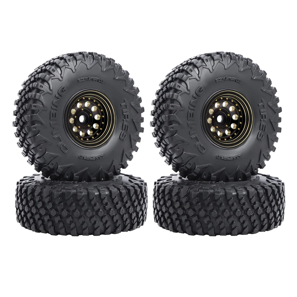 1.0" Soft Rubber Tyre Wheel Tires 63x23mm For 1/18 TRX4M Bronco 1/24 Axial SCX24 Gladiator Fcx24 RC Crawler Upgrade Part