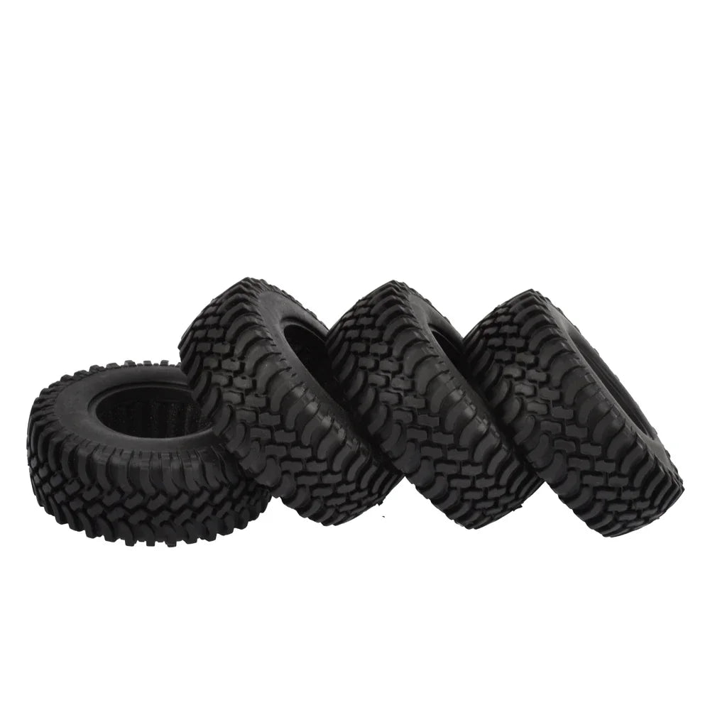 4PCS 100mm 1.9 inch Rubber Tires With Foam Inserts for 1:10 RC Rock Crawler Axial SCX10 D90 D110  Tamiya CC01 1.9 Inch Tyres