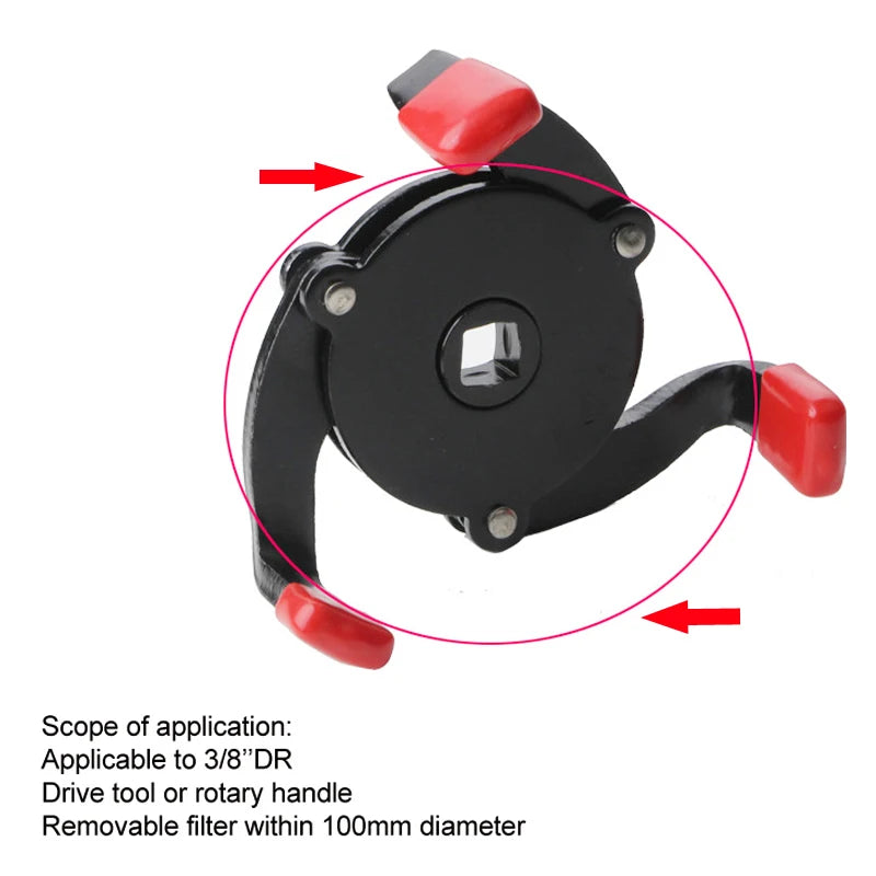 Universal 3 Jaw High Quality Oil Filter Remover Tool Cars Oil Filter Removal Tool Interface Special Tools Oil Filter Wrench Tool