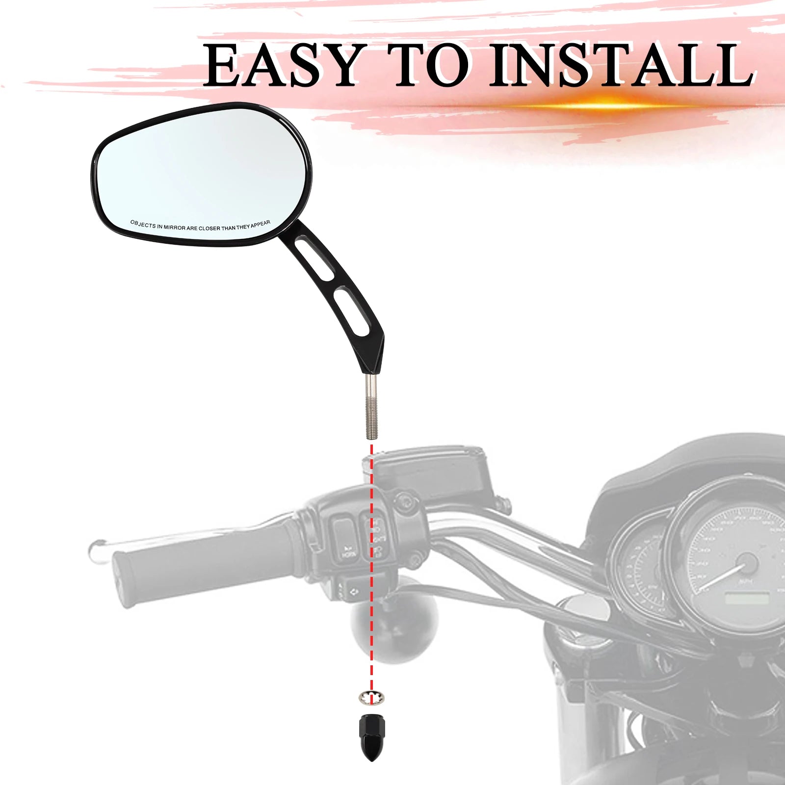 Rear View Side Mirror Accessories Fits For Harley Touring Road King XL 883 Sportster Fatboy Dyna FXDF FLSTF Softail Motorcycles