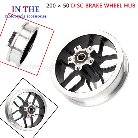 200X50 aluminum alloy wheel hub steel ring disc brake motor special solid tire for light motorcycle