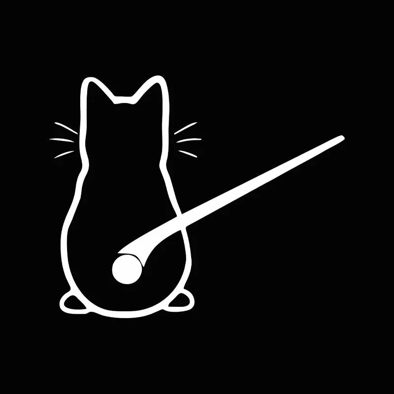 Car interior stickers Art design Fun cat car stickers Window rear glass Car decoration Car styling stickers and decals 25.6x21CM
