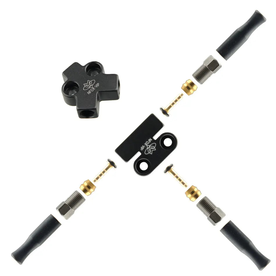 Tricycle Hydraulic Brake Oil Brake Tee Aluminum Alloy One Tow Two Accessories Modified Oil Pipe Connector Oil Distribution Valve