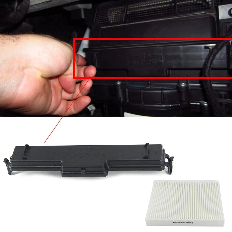 Cabin Air Filter Kit Air Conditioning Filter with Access Door Set Replacement for Dodge Ram 1500 Cabin Air Filter Kit