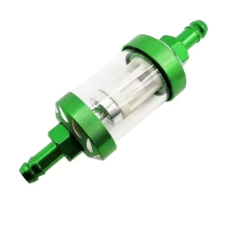 8mm CNC Aluminum Alloy Glass Gas Fuel Gasoline Oil Filter Moto for Dirt Pit Bike 125/140/150/160cc CRF70 90 110 TTR100 110 KLX65