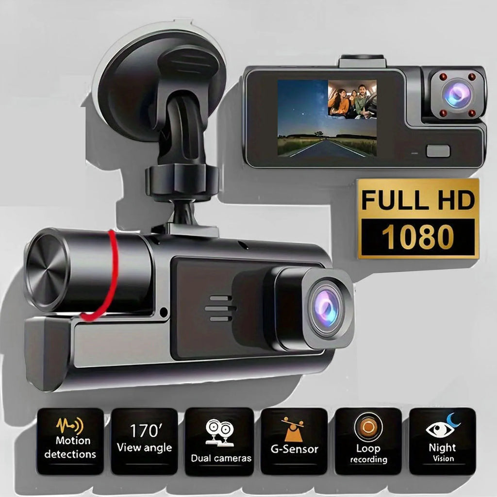High-performance 3-lens dash cam With motion detection and parking mode record automatically when it detects a collision or …