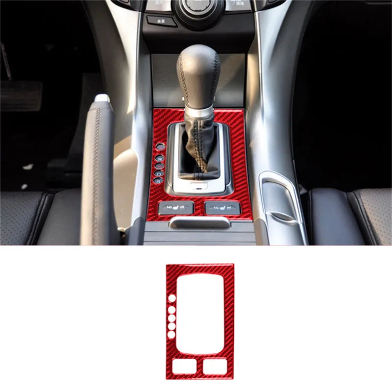 New Car Interior Decoration Carbon Fiber Red Sticker For ACURA TL 2009 2010 2011 2012 2013 2014 Auto Accessories