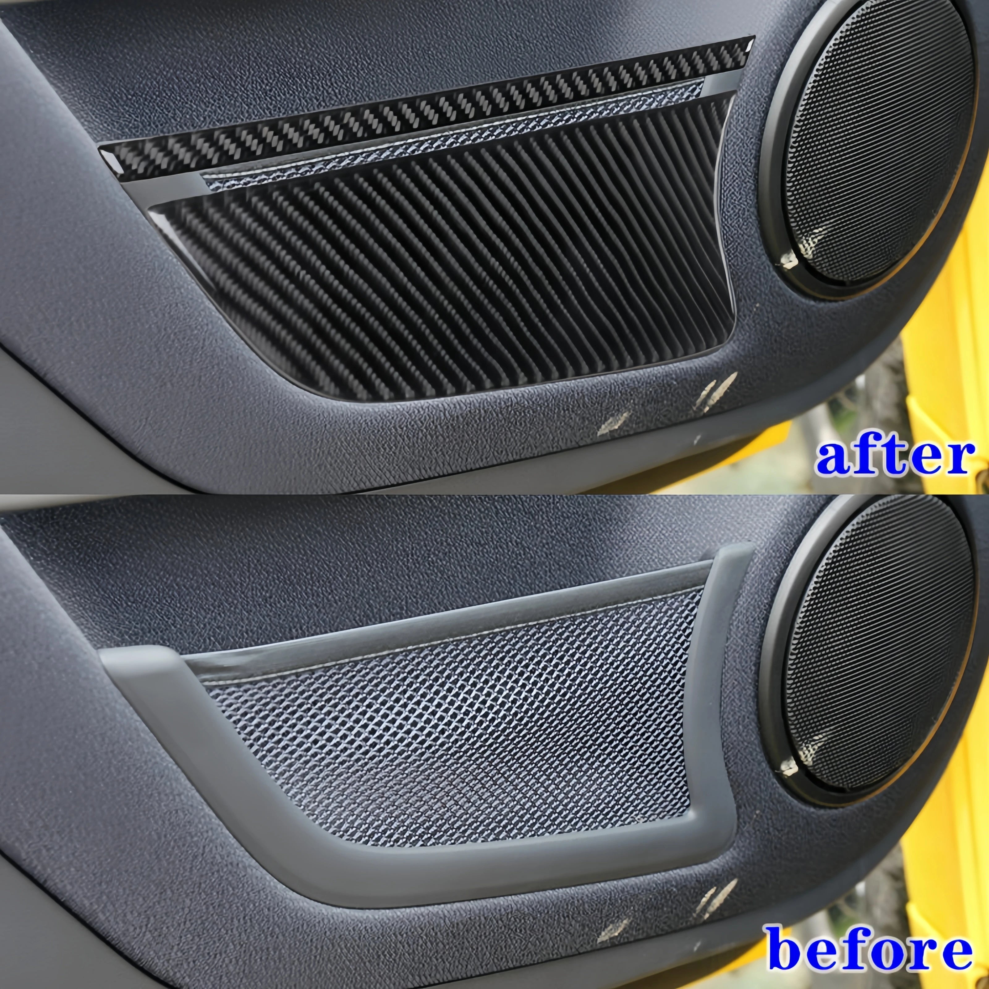 For Benz Smart Fortwo 451 2011-2015 Car Interior Accessories Carbon Fiber Auto Door Storage Panel Trim Cover Decorative Stickers