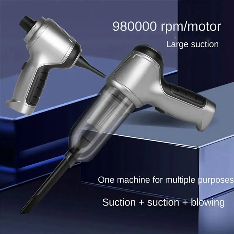 MYdaY- 95000PA Car Vacuum Cleaner 3In1 Wireless Vacuum Cleaner Auto Part Household Appliances Strong Suction Cleaning Machine A