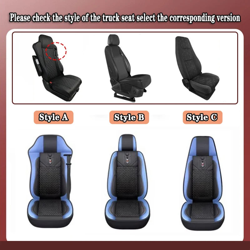 Truck Lorry Bus Big Auto Seat Cover Cushion Ice Silk Mat for KAMAZ SITRAK GAZ JAC SCANIA IVECO ISUZU Volvo MAN DAF Hino TATRA