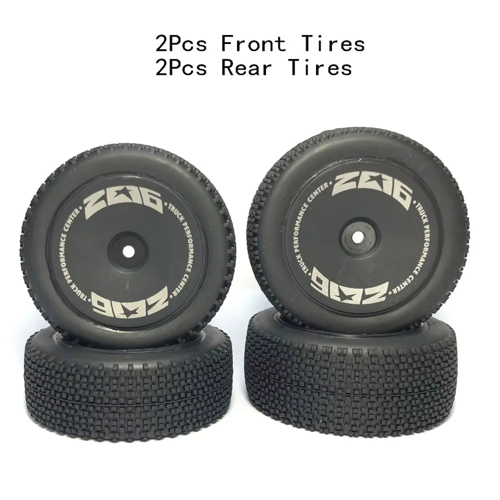Front Rear Tires Wheel Tyre for Wltoys 144001 144010 124016 124017 124010 ZD Racing BX12 1/12 1/14 RC Off-Road Car Upgrade Parts