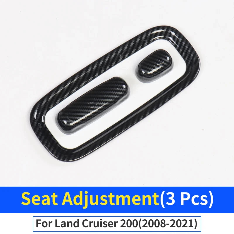 For 2008-2021 Land Cruiser 200 LC200 Interior Design Accessories Upgrade Decorative Car Door Carbon Fiber Texture Handle Panel
