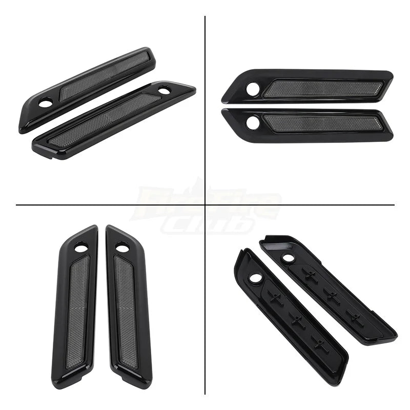 Motorcycle Accessories Hard Saddlebag Latch Cover Reflectors ABS For Harley Touring Road King Road Glide Street Glide 2014-up