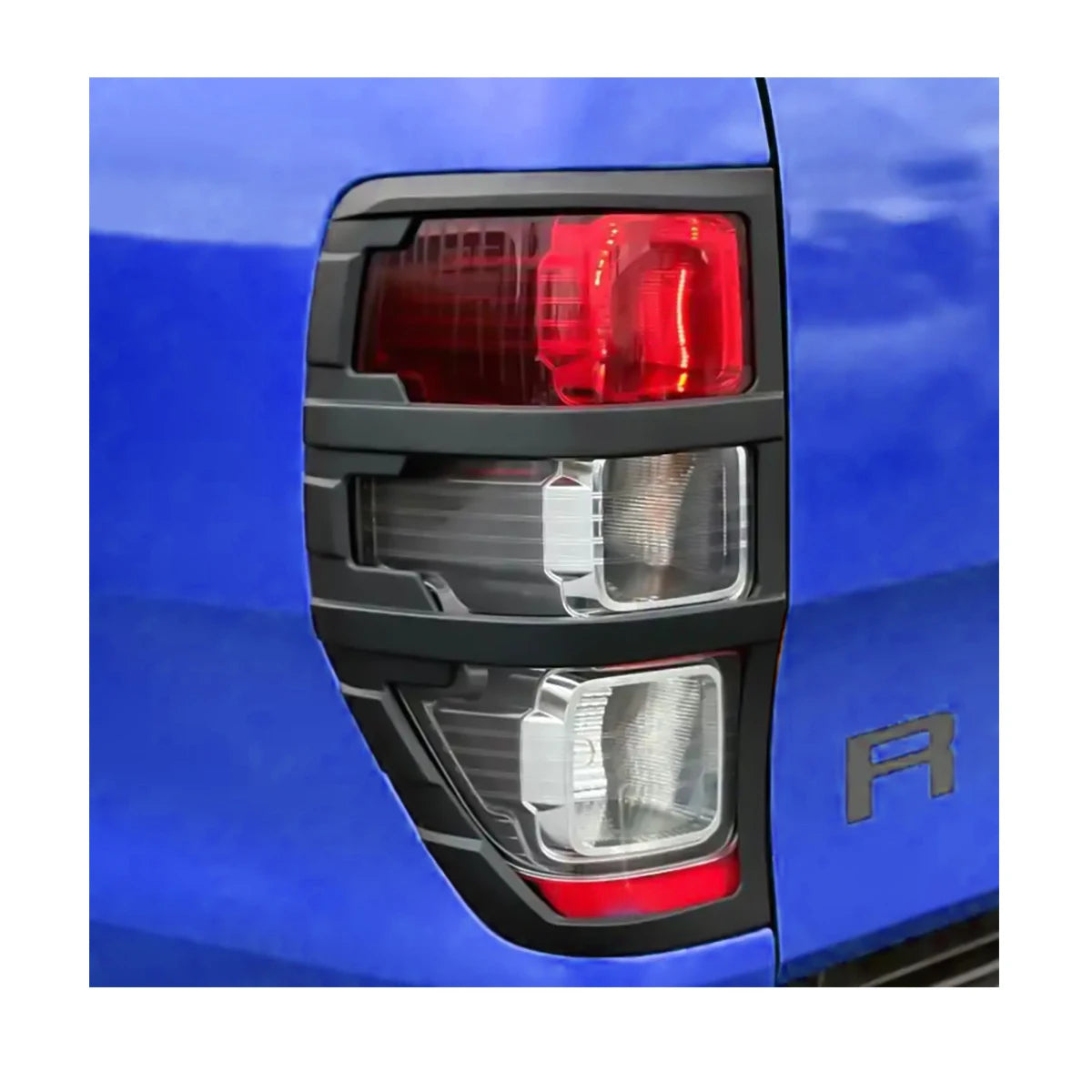 Car Accessories Tail Lights Cover ABS Matte Black Tail Light Surround Trim For Ford Ranger Raptor 2015-2022 Double Cabin Styling