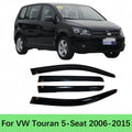 For VW Touran 5-Seat 2006-2015 Car Styling Accessories Window Visor Deflector Weathershield Sun Rain Deflector Guards Cover Trim
