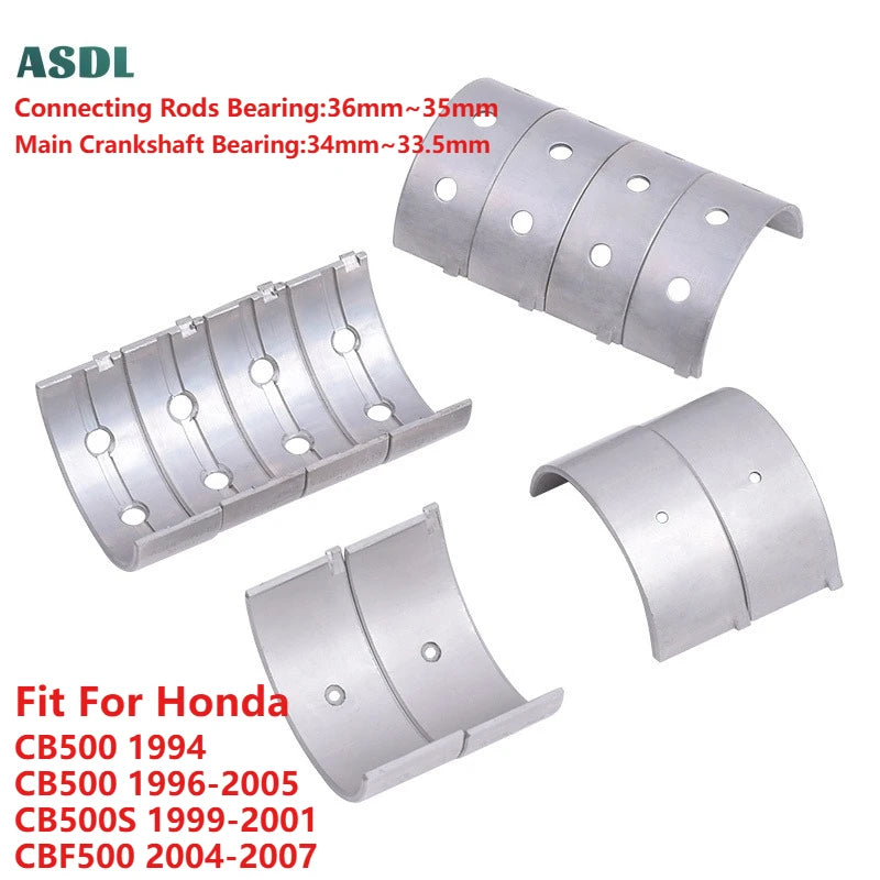 500CC 36mm~35mm Connecting Rod 34mm~33.5mm Crankshaft Bearing For HONDA CB500 1994 1996-2005 CB500S 1999-2001 CBF500 2004-2007