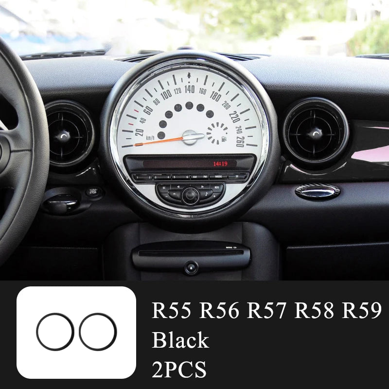 Car Decorative Cover Protective Shell Black Interior Modification ABS Plastic Sticker  For MINI Cooper R55 R56 R57 R58 R59 R60 1