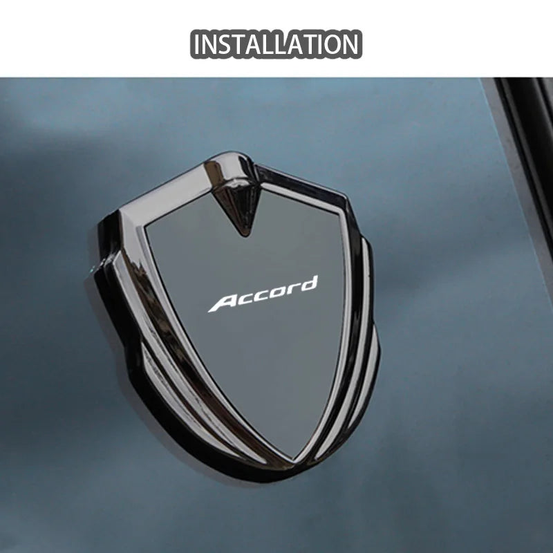 For Accord 8th gen 9th gen 10th gen 7th gen 11th gen 2009 2023 2024 Accessories Car Body Metal Shield 3D Emblem Sticker Badge
