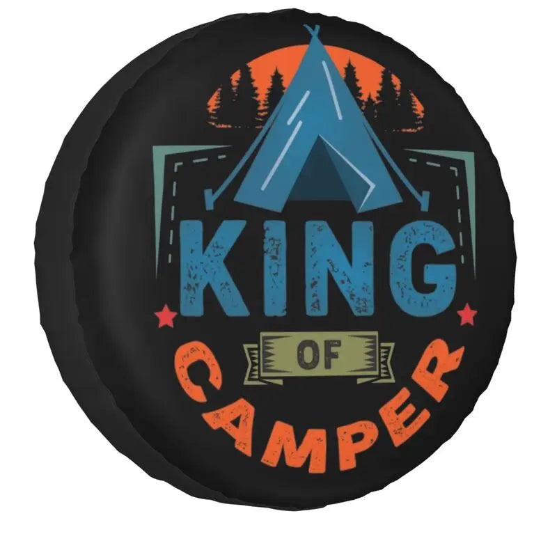 Funny Adventure Camper Travel Tire Cover for Car Wheel Protector Covers Universal for Trailer SUV Truck Camper Travel Trailer
