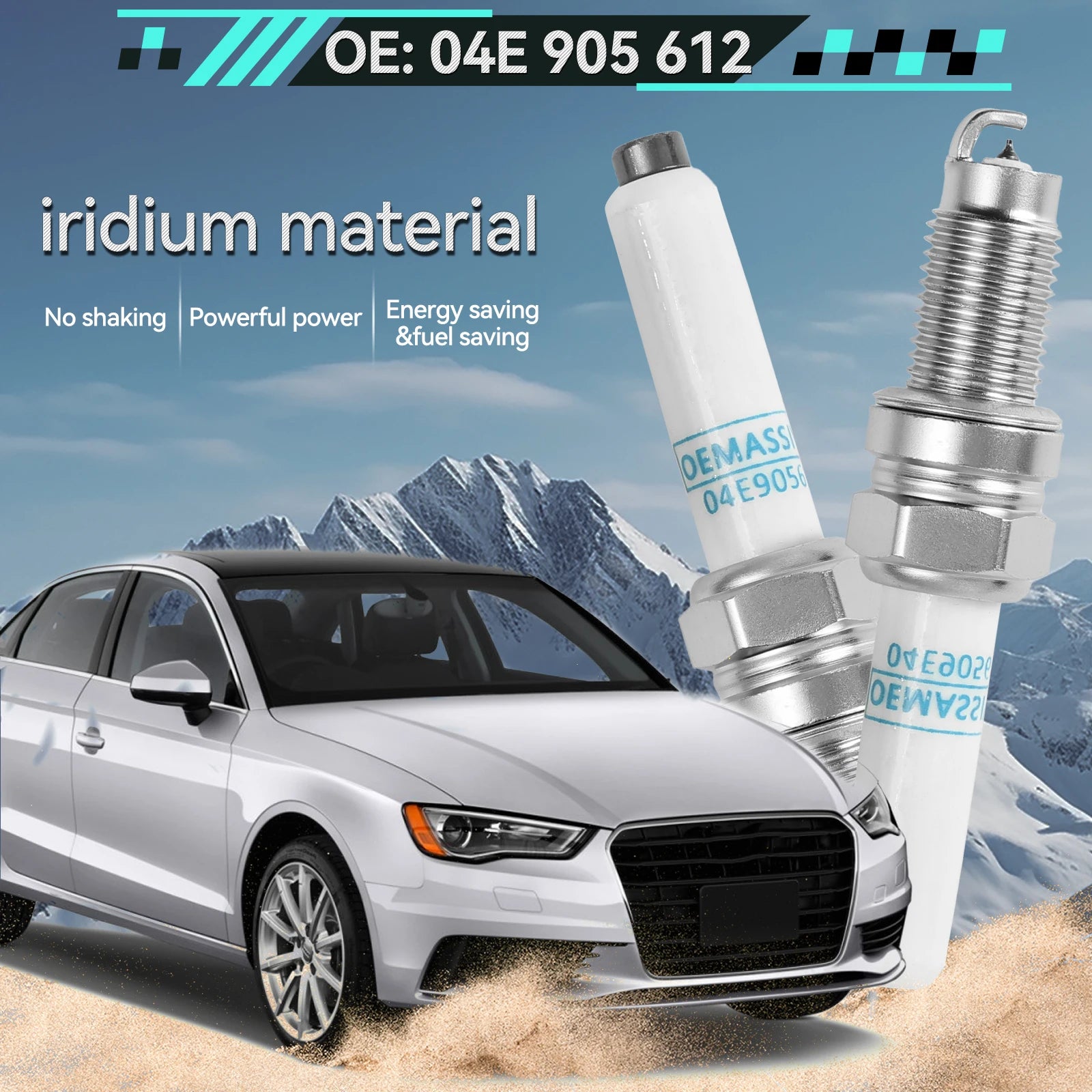 4X Iridium Spark Plugs For Audi A3 A4 A5 Seat Ibiza Leon Skoda Fabia Octavia VW Golf VI VII Jetta Passat B8 Touran 04E 905 612