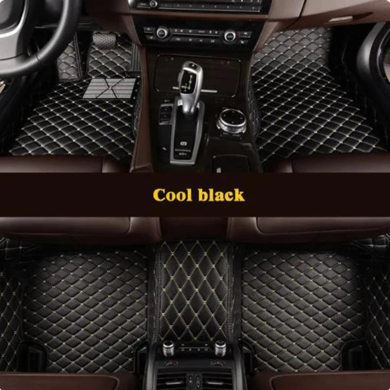 Car Floor Mats For VW VW Golf 7 7.5 GTE GTD GTI 2012~2020 Carpets Leather Mat Rugs Pad Interior Parts Car Accessories