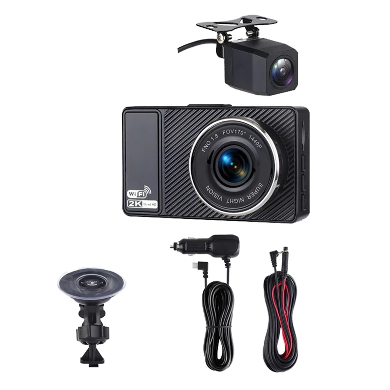CABE-2K Wifi Dash Camera Front And Rear Camera Car Camera Vehicle Video Recorder DVR Night Vision Dashcam Dual-Channel HDR