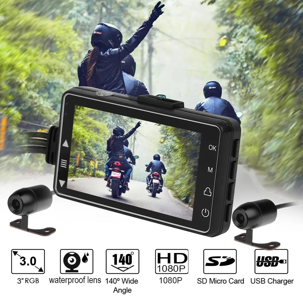 Motorcycle DVR Dash Cam SE300 Dual Camera Front Rear View Motorcycle Recorder Zinc Alloy Automatically On and Off Loop Recording