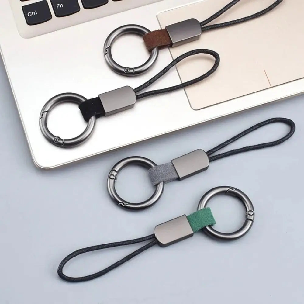 Key Cover Auto Accessories Leather Keychains Waist Belt Buckle Carabiner Keyring Accessories Lanyard Keyring Car Key Holder