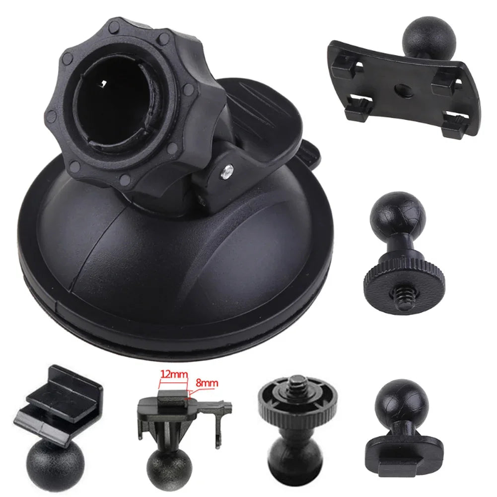 Dash Cam Holder Car Suction Cup Bracket Vehicle Video Recorder With 6 Types Adapter Car Drive Recorder Base