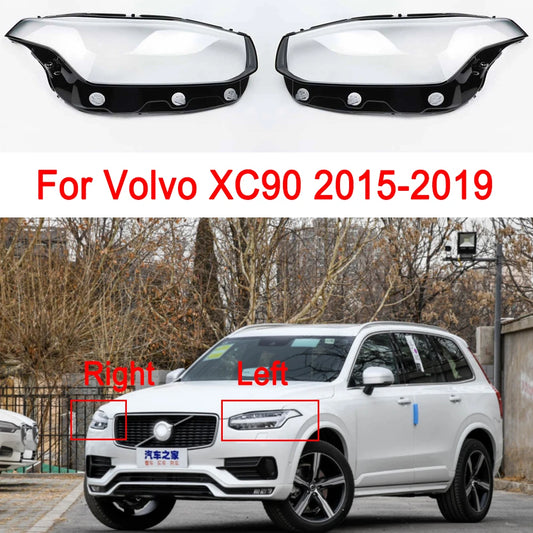 Car Front Lamp light Cover For Volvo XC90 2015-2022 Auto Front Headlight Cover Glass Lamp Transparent Shade Lens Car Accessories