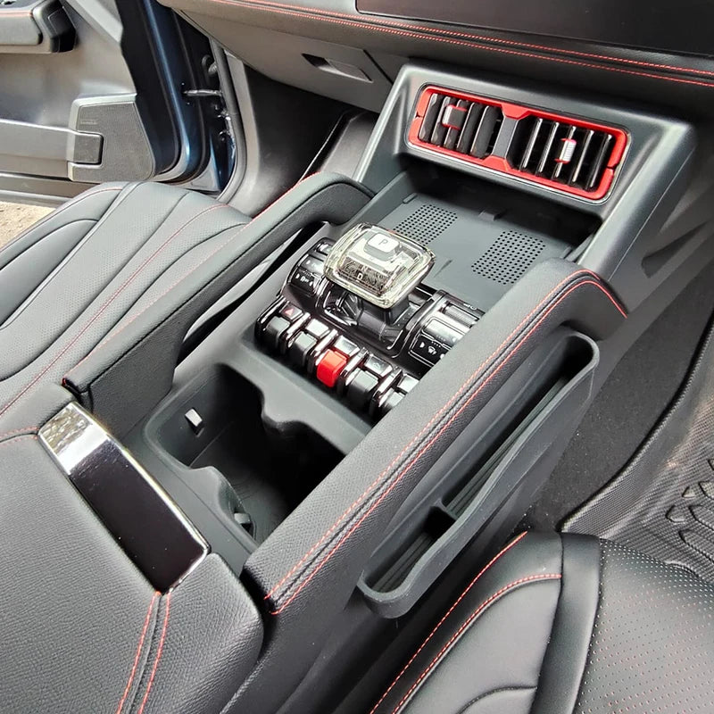 For BYD Shark 6 Accessories Gear Panel Cover Silicone Wireless Charging Pad phone Cup Holder Multifunctional Car Accessories
