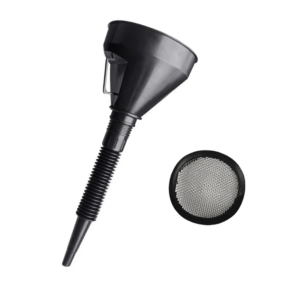 Car Gadgets Auto Refueling Funnel Detachable Hose with Filter Long Mouth Funnel Motorcycle Refueling Engine Oil Funnel Tool