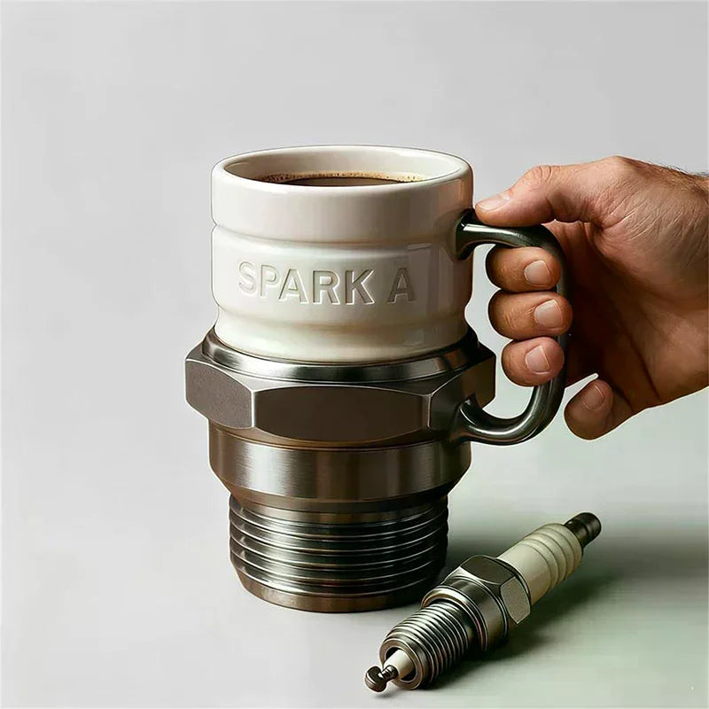 Spark Plug Mug Coffee Mug Cup For Car Lovers Automotive Themed Coffee Mug For Car Enthusiasts Mechanics & Garage Lovers