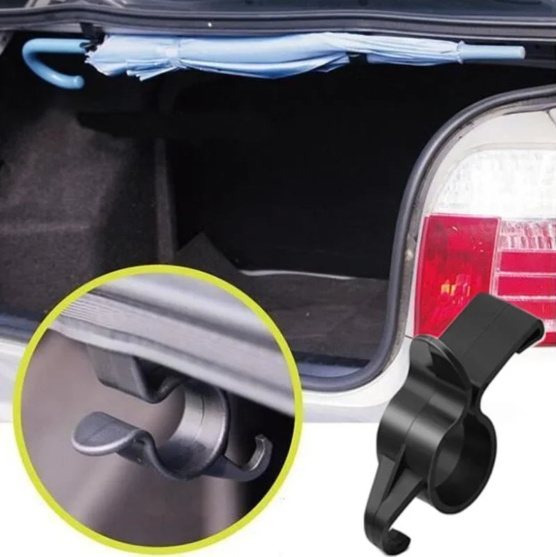 Car Trunk Umbrella Holder Hooks Car Interior Organizer Bag Hanger Trunk Fixed Hook Umbrella Clip Car Accessories