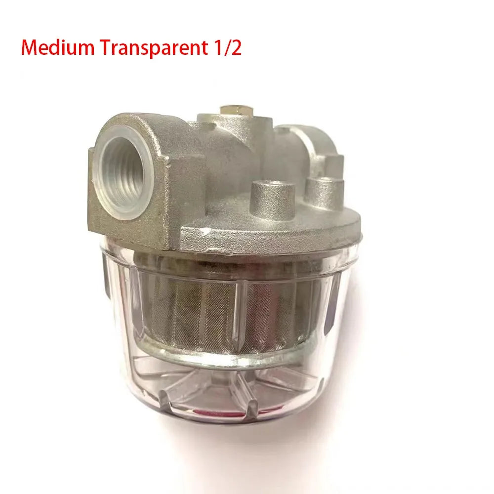 Oil Filter for Oil Burners Aluminium, Clear P.C. Cup 1/4‘ 3/8’1/2’ 3/4’1’Small Diesel Filter for 25L/H Boilers