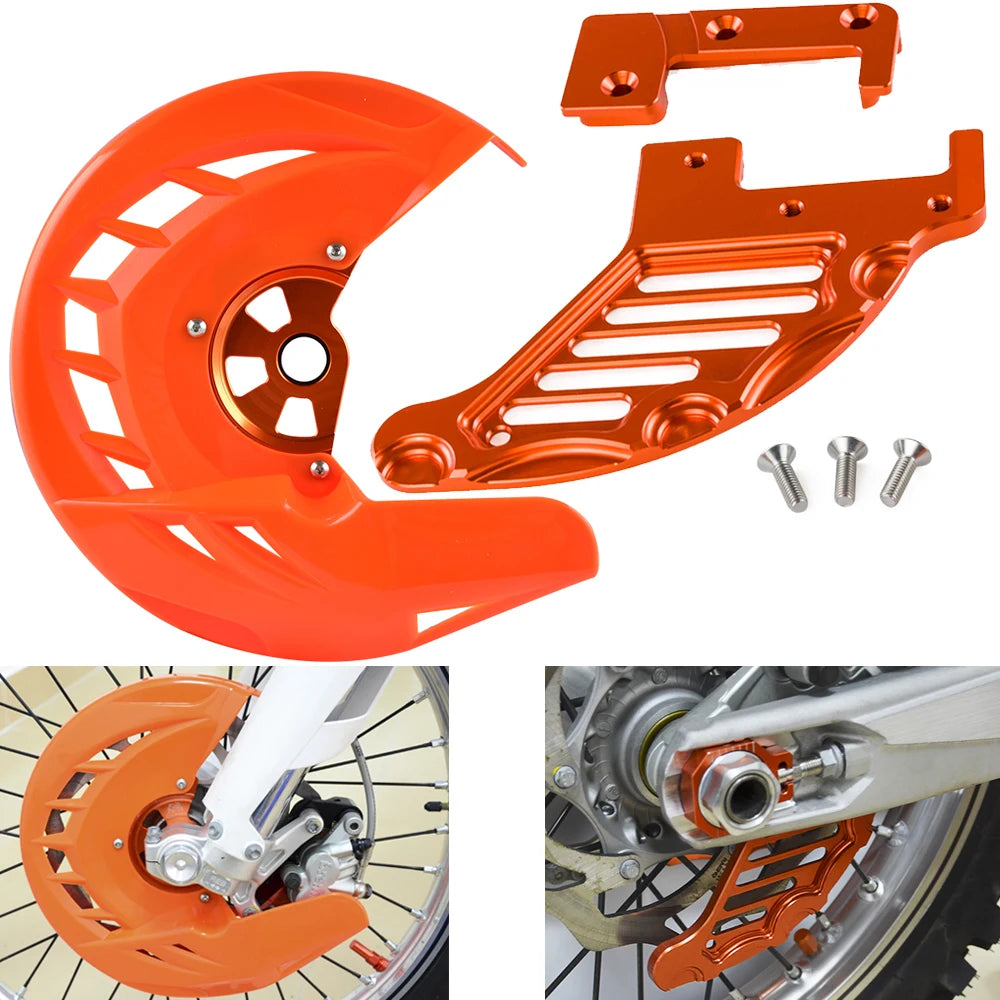 Front & Rear Brake Disc Guard Protector For KTM 125 200 250 300 350 450 500 530 SX SXF XC XCF 15-19 EXC EXCF 2016 2017 2018 2019