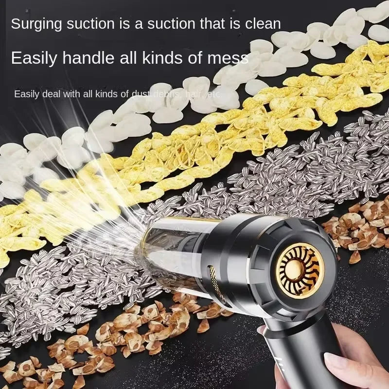 Mini Car Vacuum Cleaner Strong Scution Cordless 390000PA Powerful Wireless Car Cleaner HandHeld Portable Vacuum Cleaner for Car