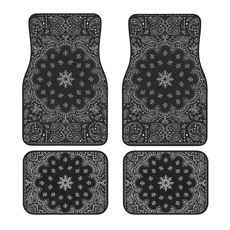 4PCS/Set Car Floor Mats Car Floor Protector Bohemia Carpet Rugs Universal Auto Foot Pad Set Auto Accessories Car Decoration