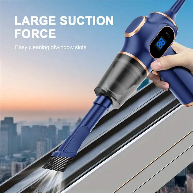 B25B High-Power Wireless Car Vacuum Cleaner Mini Carpet Cleaning Machine Home Appliance Office Floor Vacuum For Sofa