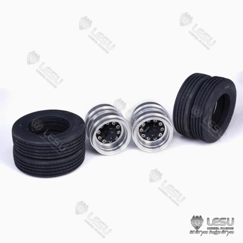 Lesu 1/14 Tire W-2020 52mm Diameter Truck Aluminum Alloy Wheel For Tamiya 1 14 Tractor Semi-trailer Trailer Parts Accessories