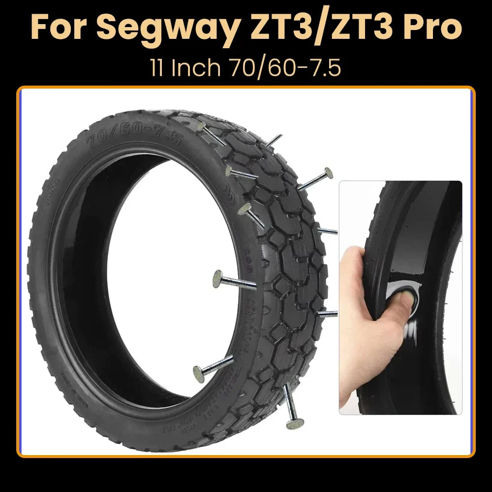 11 Inch 70/60-7.5 Self-healing Tire With Goo For Segway ZT3/ZT3 Pro Electric Scooter Off-road Vacuum Tubeless Tyre Replacements