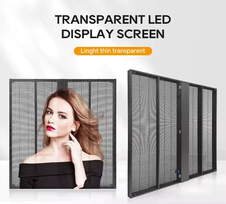 Advertising Pantalla Panel Film Glass Display Screen Indoor Ecran LED Transparent