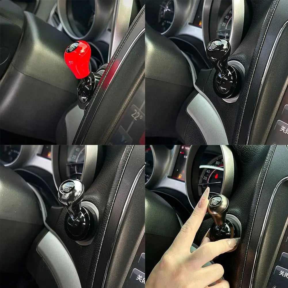  Car One-Touch Start Button with Push-to-Start Rocker Lever Car Accessories Interior Decor Push Rocker One-Touch Start accessor