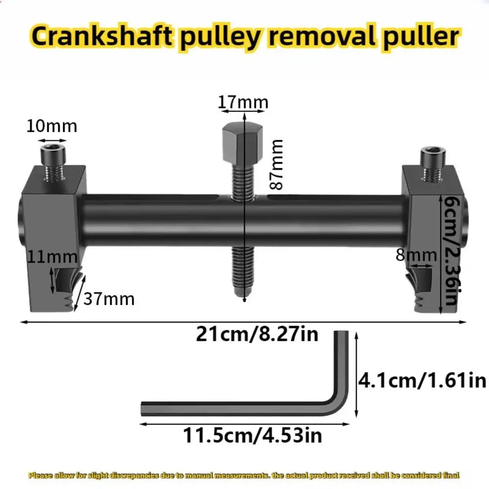 Adjustable Design Pulley Removal Tool Set Firm Grip Non-slip Crankshaft Remover Tool Universal Fit Easy Operation