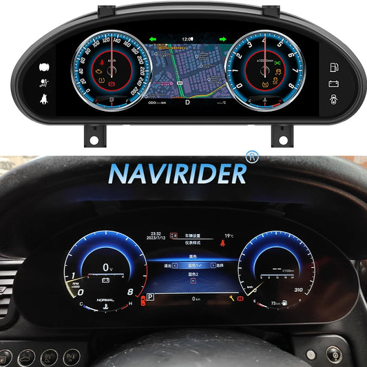 For Maserati Gran Turismo GT 2004-2015 LCD Instrument Panel Car Cluster Carplay Digital Dashboard Speedometer Virtual Cockpit