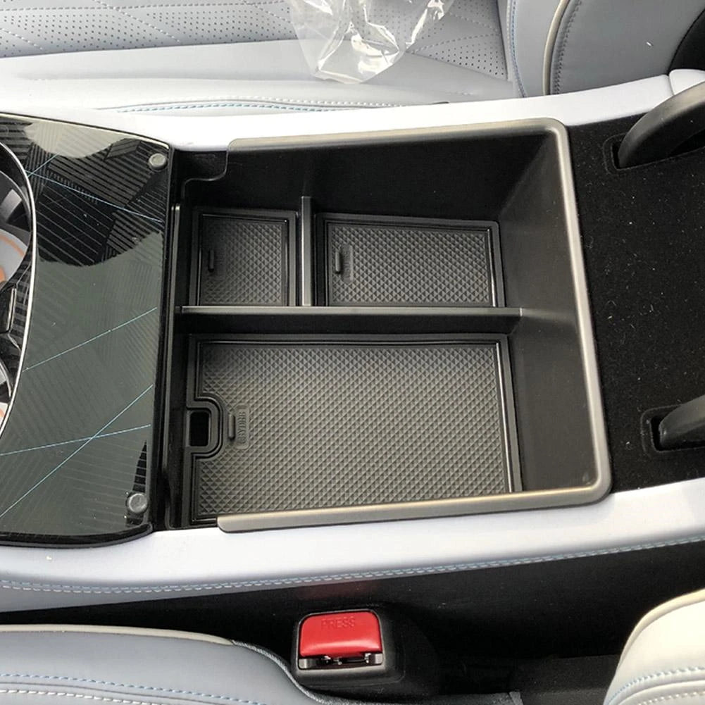Car Organizer Box for BYD Seal Atto 4 EV 2022~2024 2023 Holder Sundries Packing Central Armrest Control Storage Tray Accessories