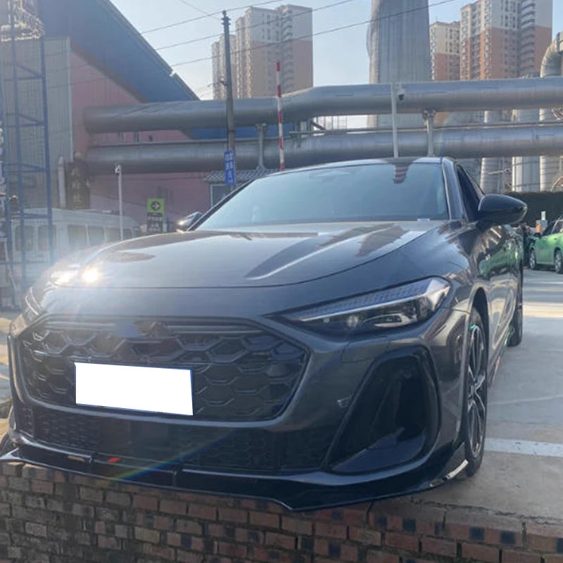 Car accessories FIT FOR Audi A5 B10 2025 2026 black ABS Front Bumper Lip Spoiler Splitters Cover Body kit Side Skirt