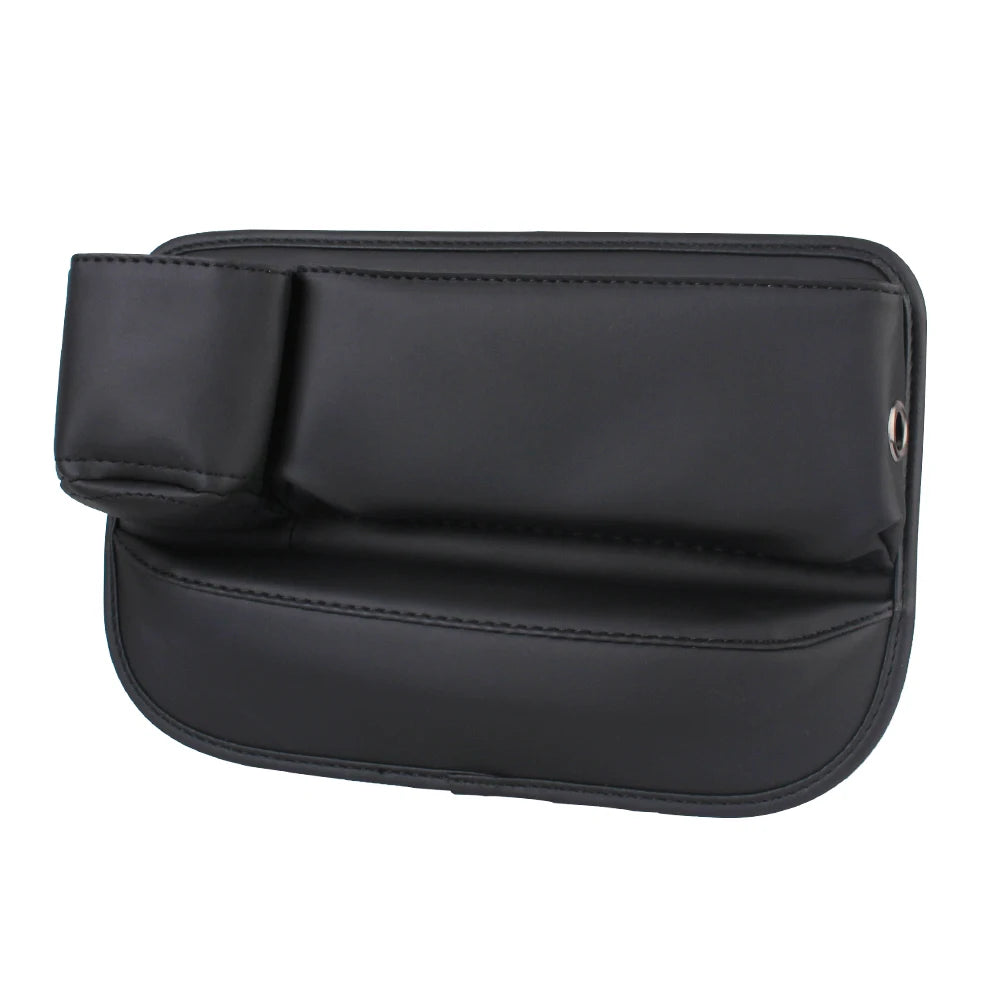 With Cup Holder for Cellphones Car Interior Accessories Car Seat Gap Organizer Auto Console Side Storage Box Pu Leather