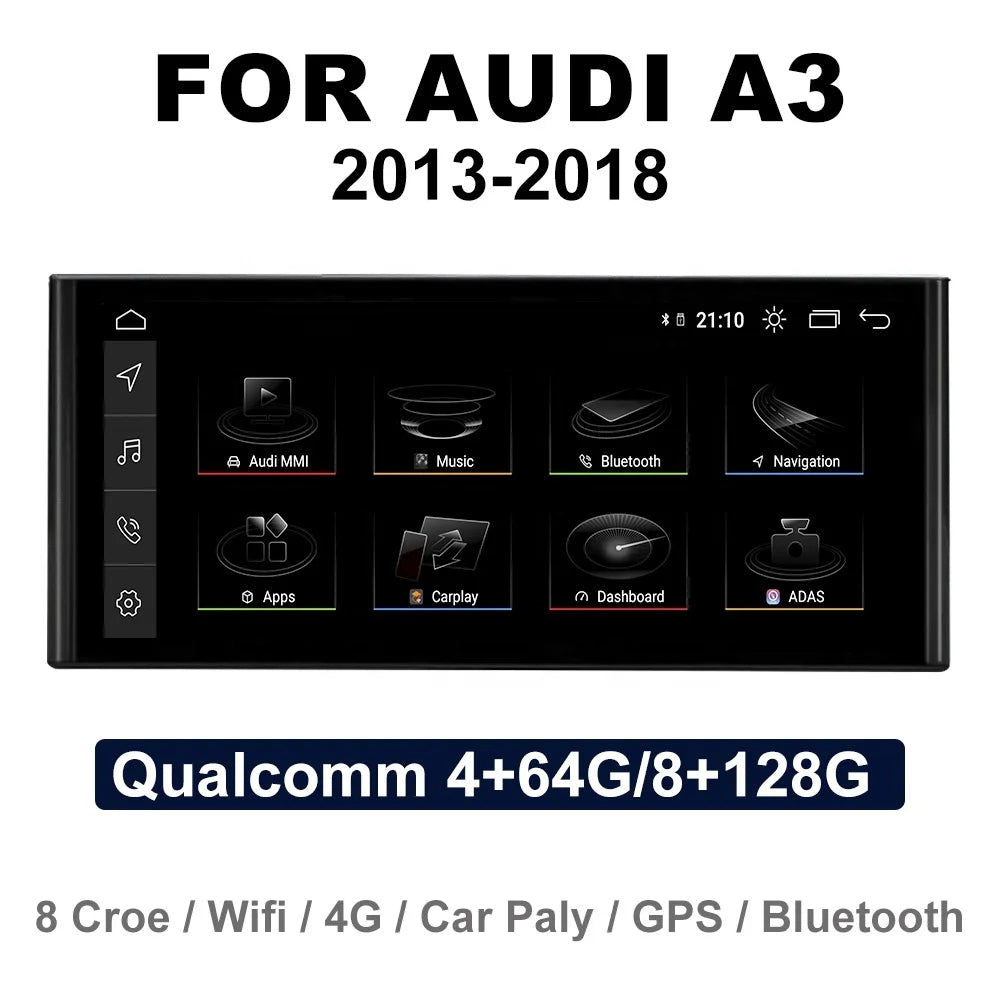 Car Multimedia Player Auto Electronics Carplay FM 4G GPS Screen Android Car Radio Stereo Audio Player For Audi A3 2013-2018