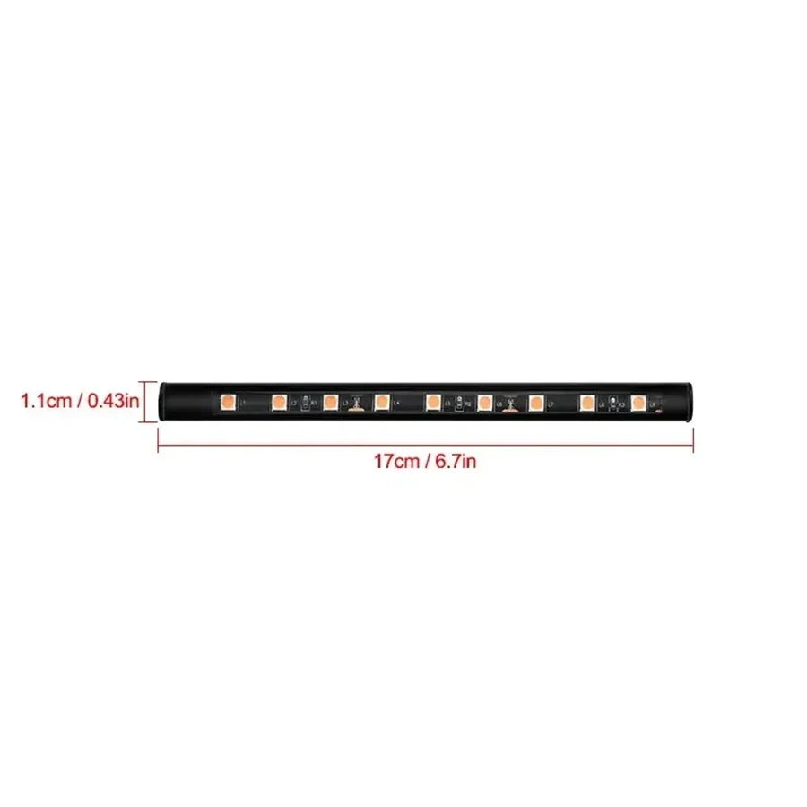 LED Car Interior Ambient Light 18 LEDs USB Footwell Light Neon Auto Seat Floor Decorative Atmosphere Interior Trim Strips Lamp